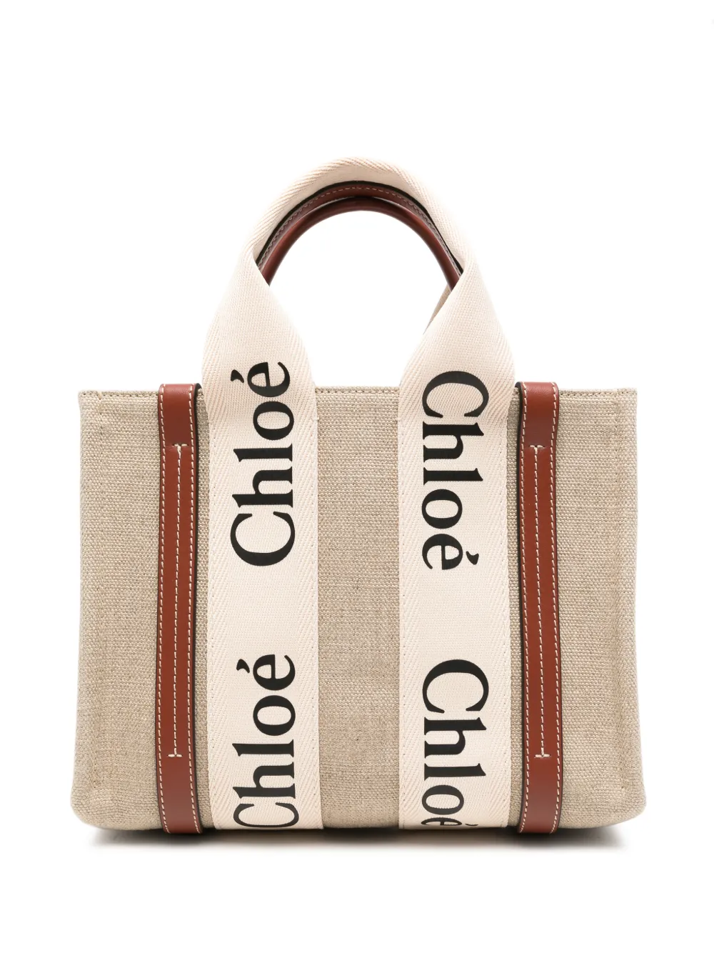 Chloé Borsa tote Woody piccola - Toni neutri