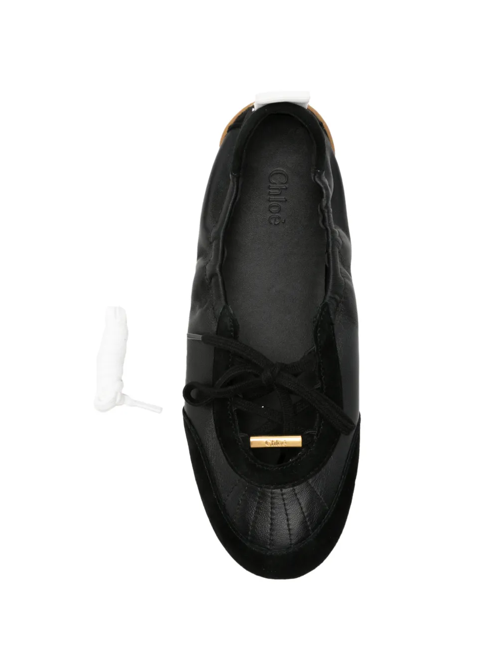 Chloé Kick lace-up ballet flats Zwart