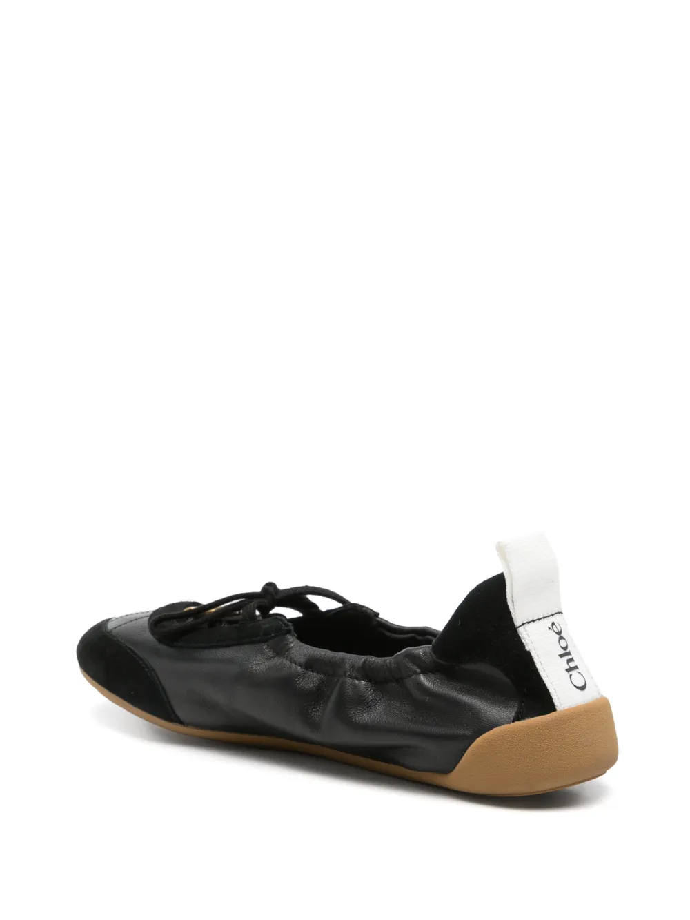Chloé Kick lace-up ballet flats Zwart