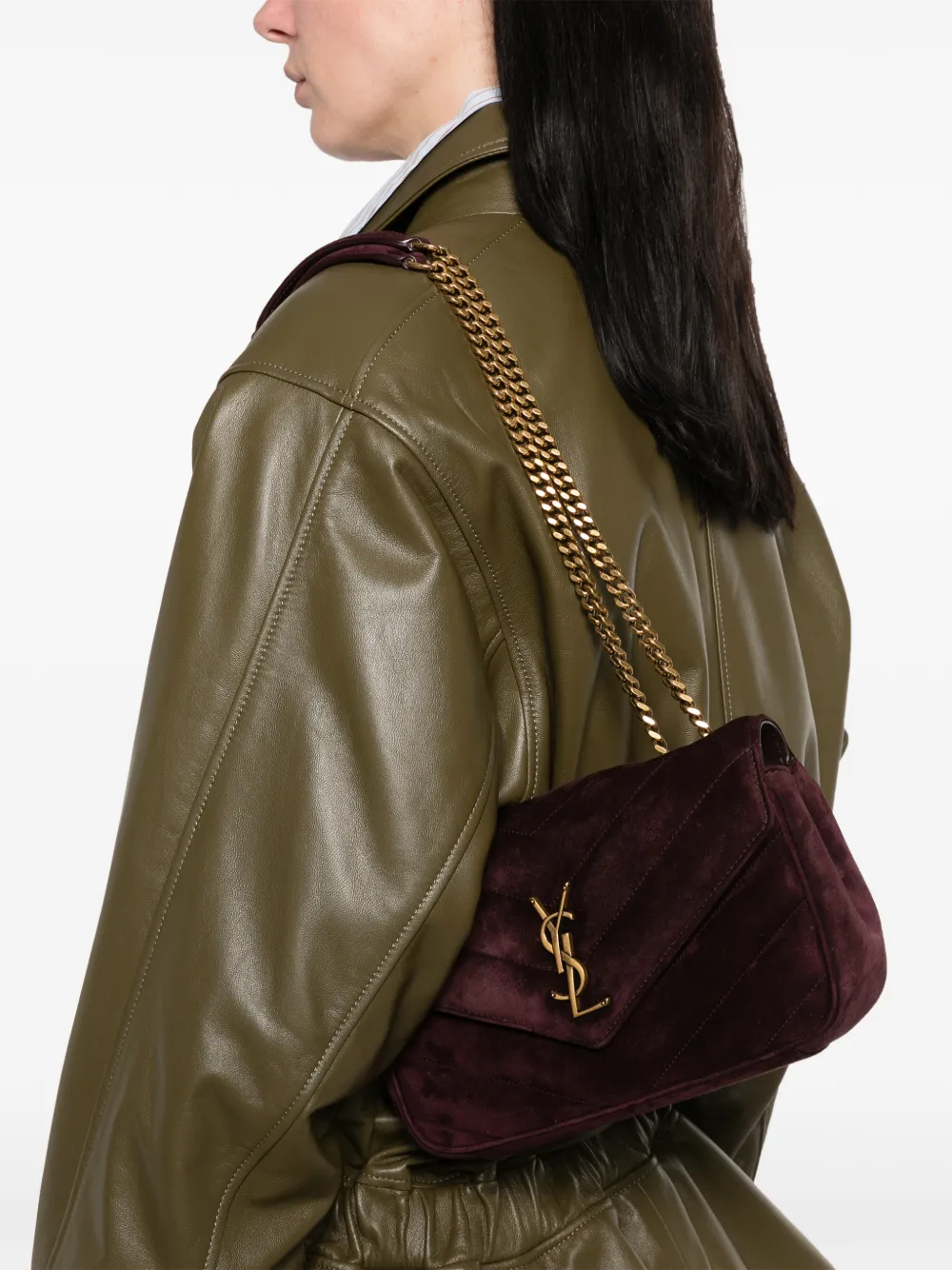 Saint Laurent Loulou Small Bag in Purple, view 2