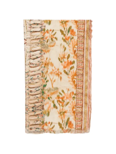 Pierre-Louis Mascia Aloeuw floral-print fringed scarf