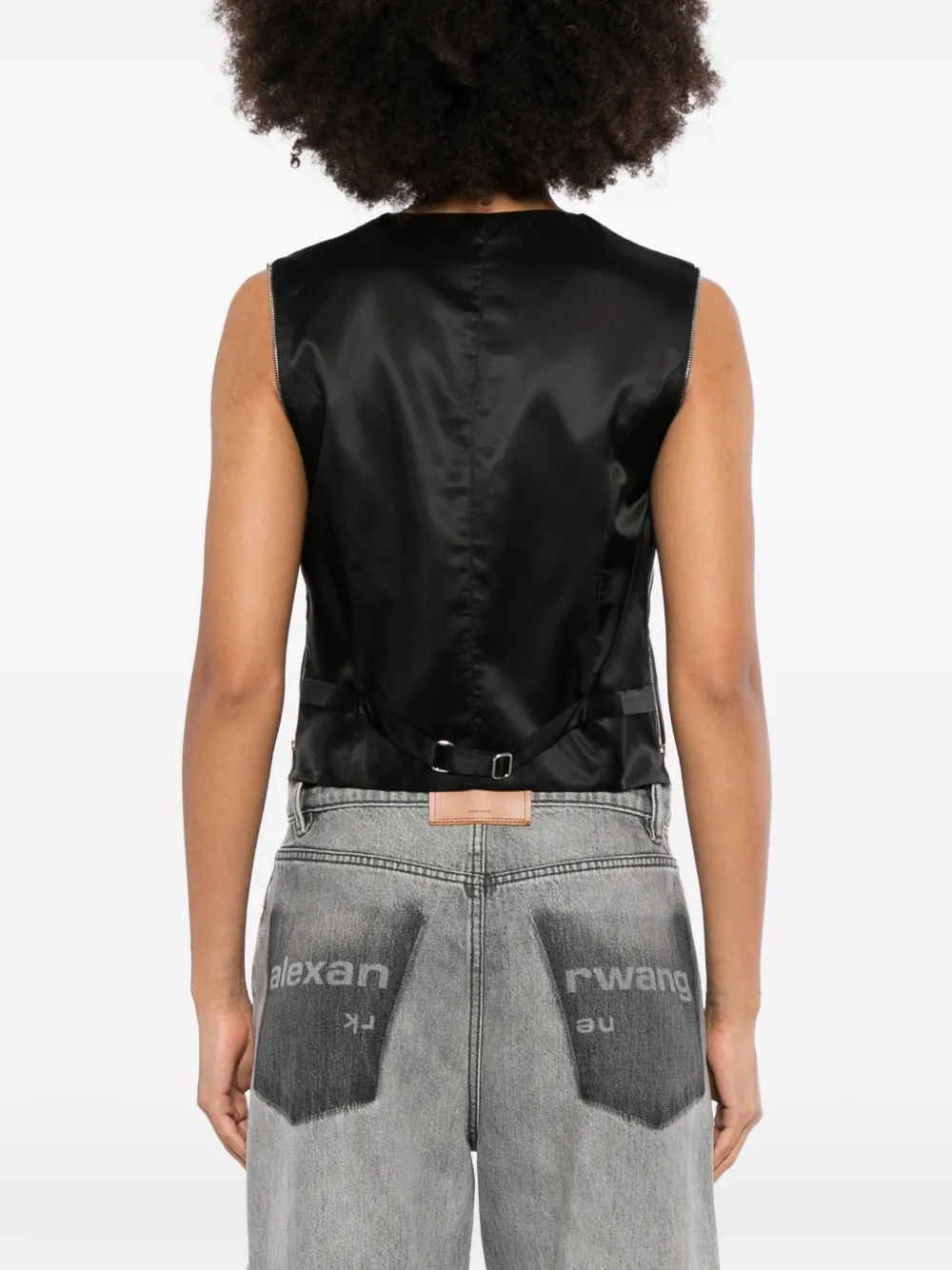 Alexander Wang Single-breasted Waistcoat in Black, view 4