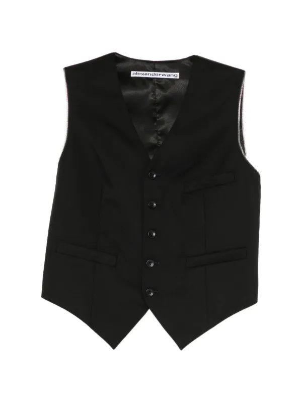 Alexander Wang Single-breasted Waistcoat in Black