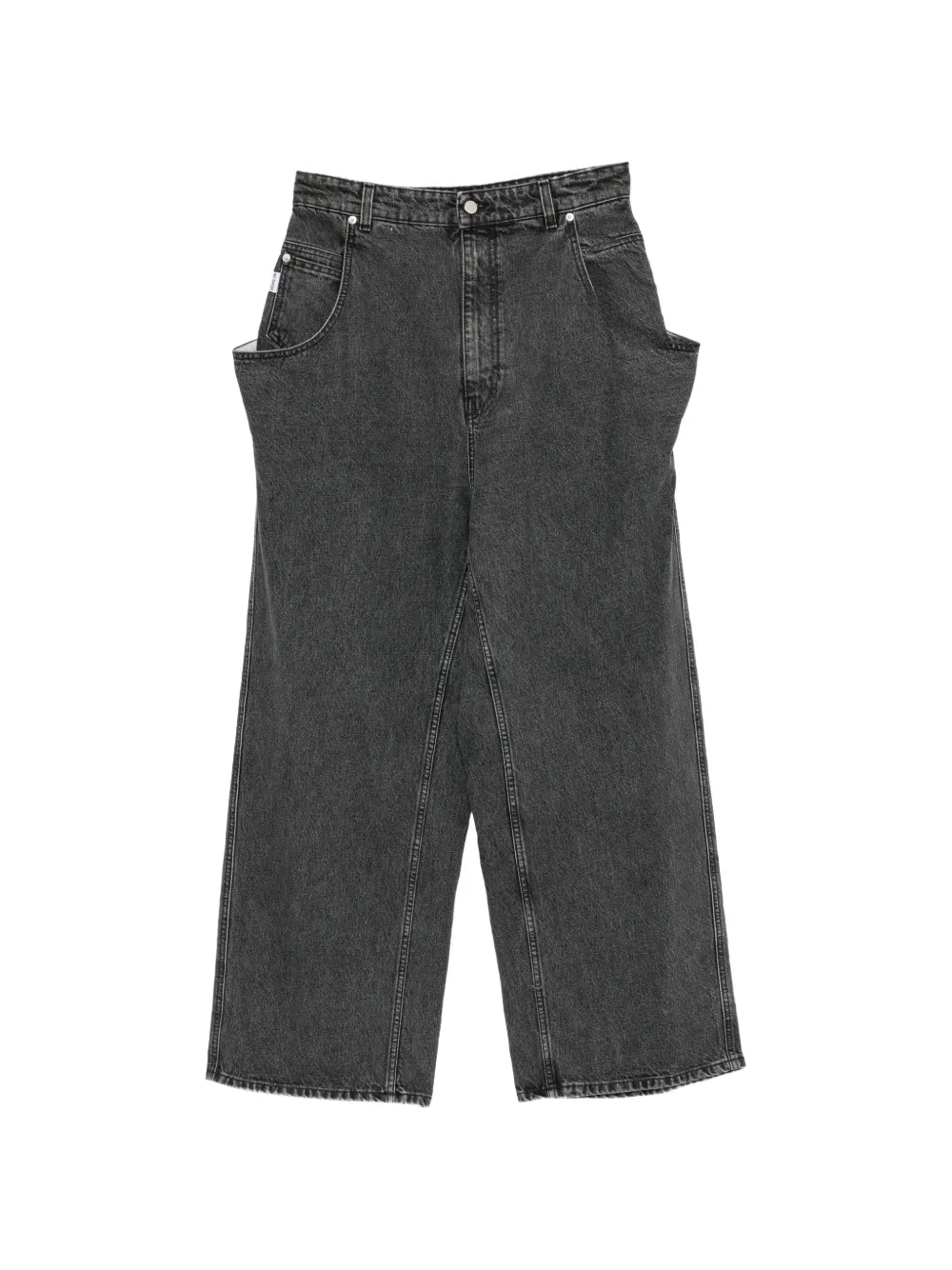 Hed Mayner panelled wide-leg jeans - Grigio