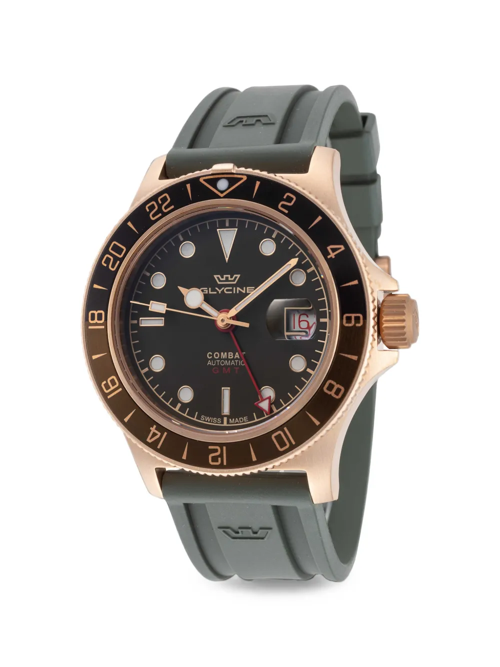 Glycine Combat Sub Sport GMT 42mm watch - Verde