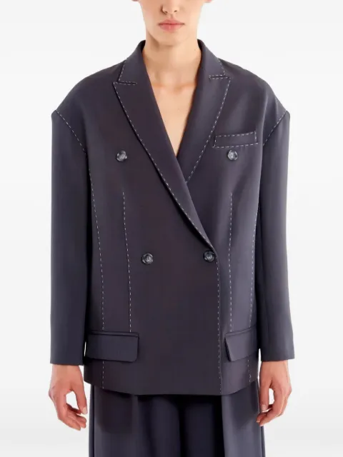 VICOLO Milano contrast-stitch double-breasted blazer