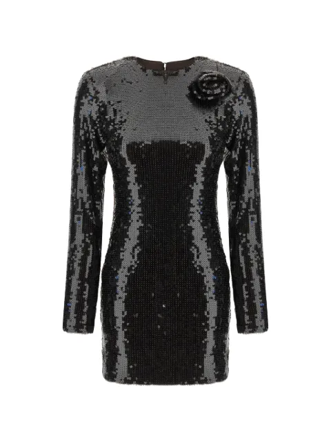 ROTATE BIRGER CHRISTENSEN sequin-embellished floral-appliqué mini dress