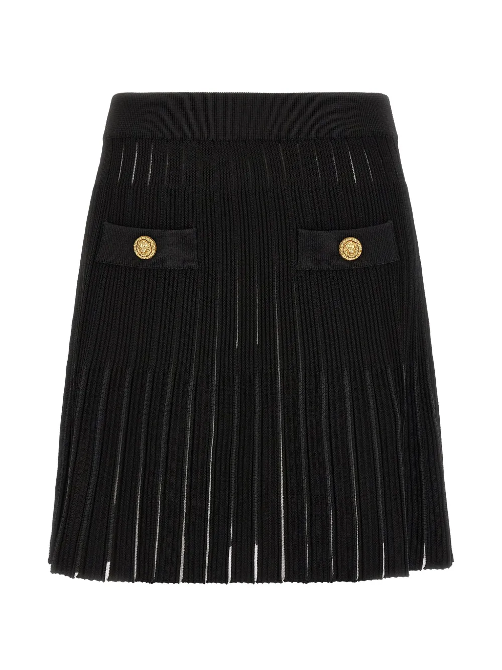 Balmain pleated mini skirt - Schwarz