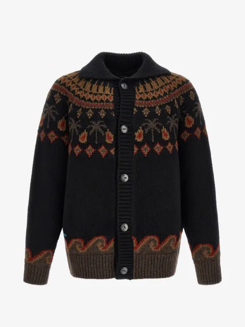 Alanui Fair Isle jacquard-knit cardigan