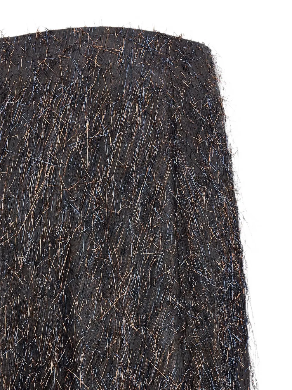 Peserico Midi-rok met metallic garen en franje Grijs
