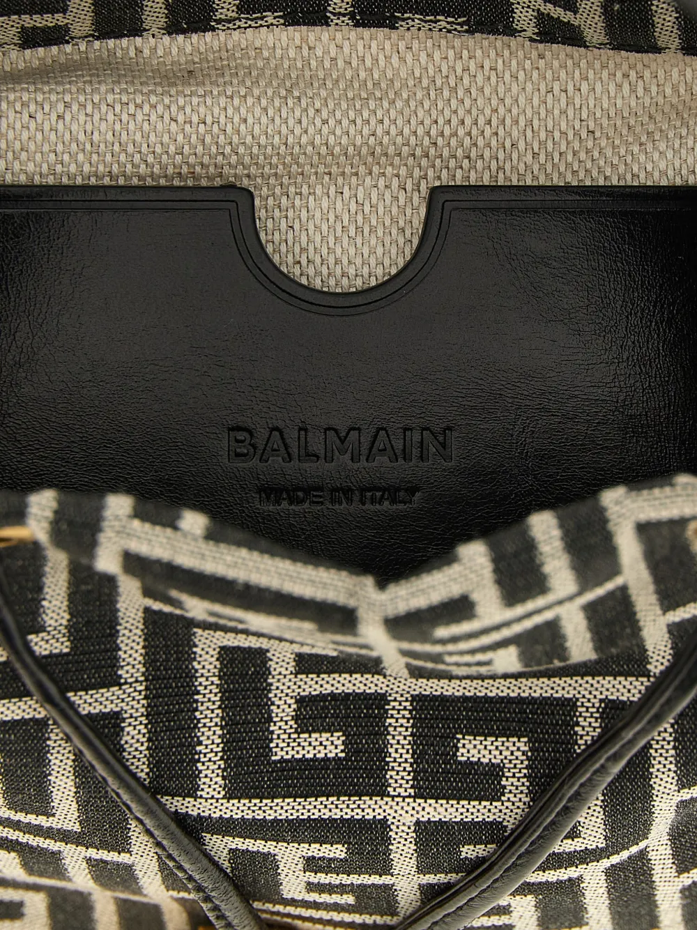 Balmain Pulse bucket-tas met monogram jacquard Zwart