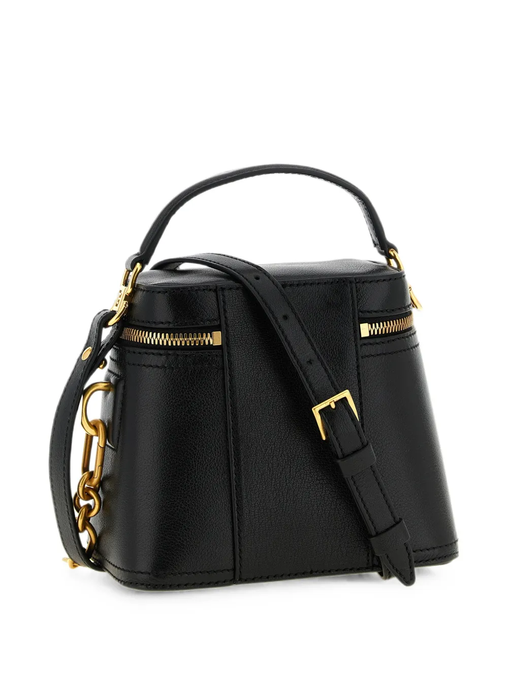 Balmain Pulse Vanity Leather Handbag in Black, view 2