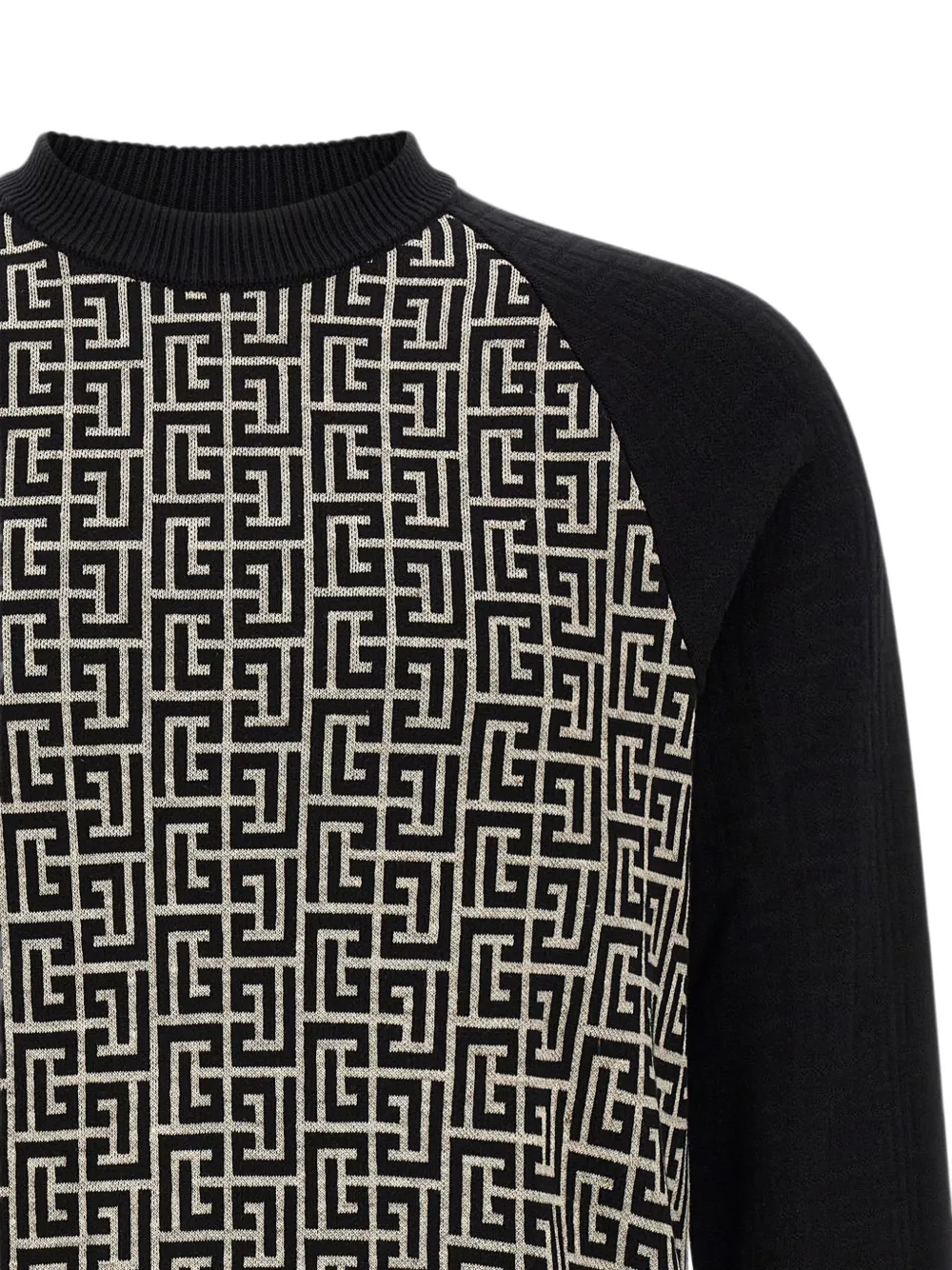 Balmain PB trui met monogram-jacquard Zwart