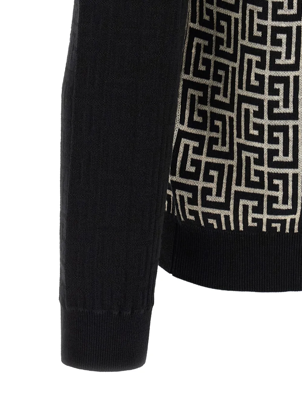 Balmain PB trui met monogram-jacquard Zwart