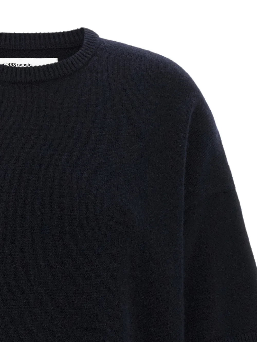 extreme cashmere n433 Sassie trui met 3 4 mouwen Blauw