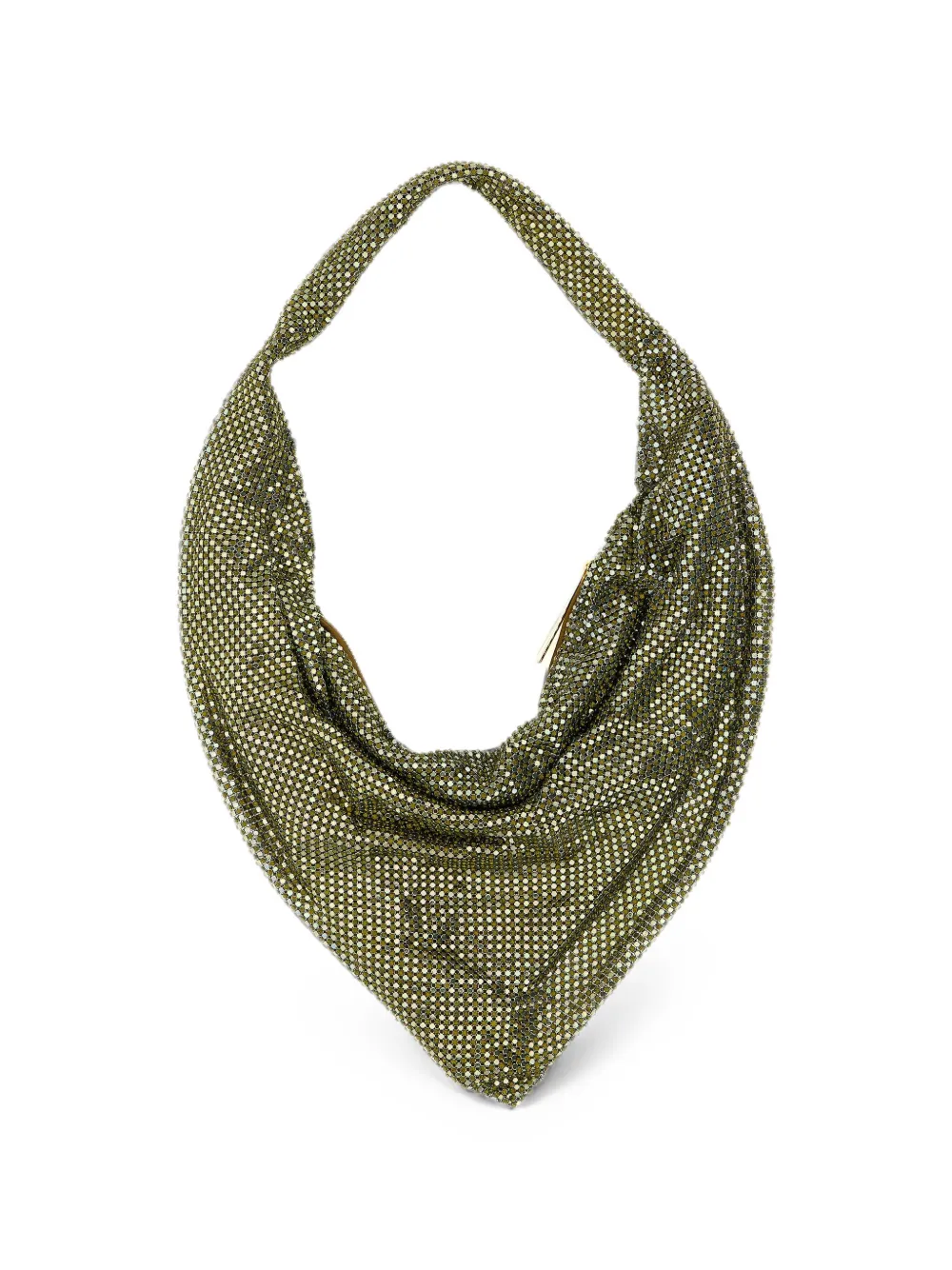 Benedetta Bruzziches Ursula schoudertas met mesh en stras Groen