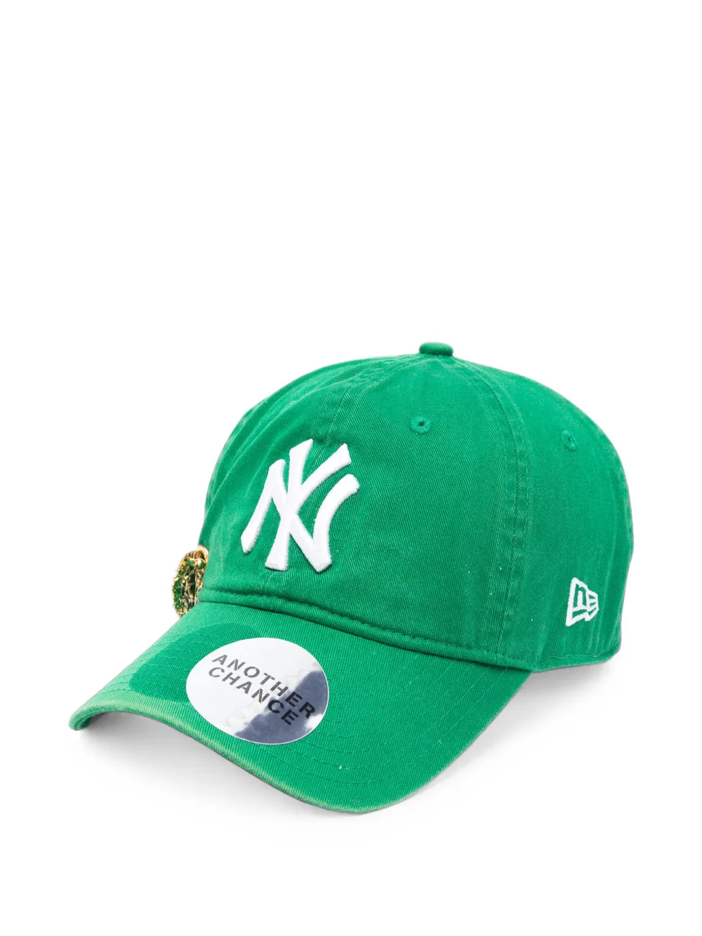 ANOTHER CHANCE embellished logo-embroidered baseball cap - Verde