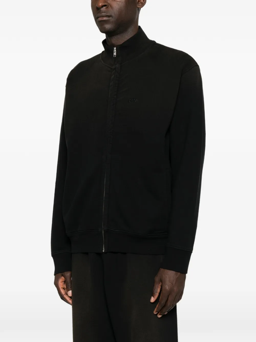 Arte Antwerp Sunfade hoodie met rits Zwart
