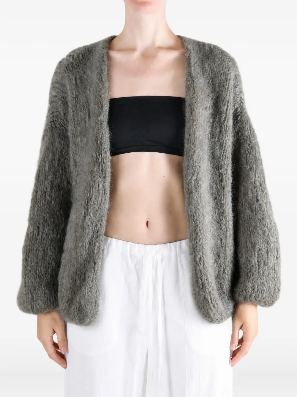 Casey Grofgebreid vest Groen