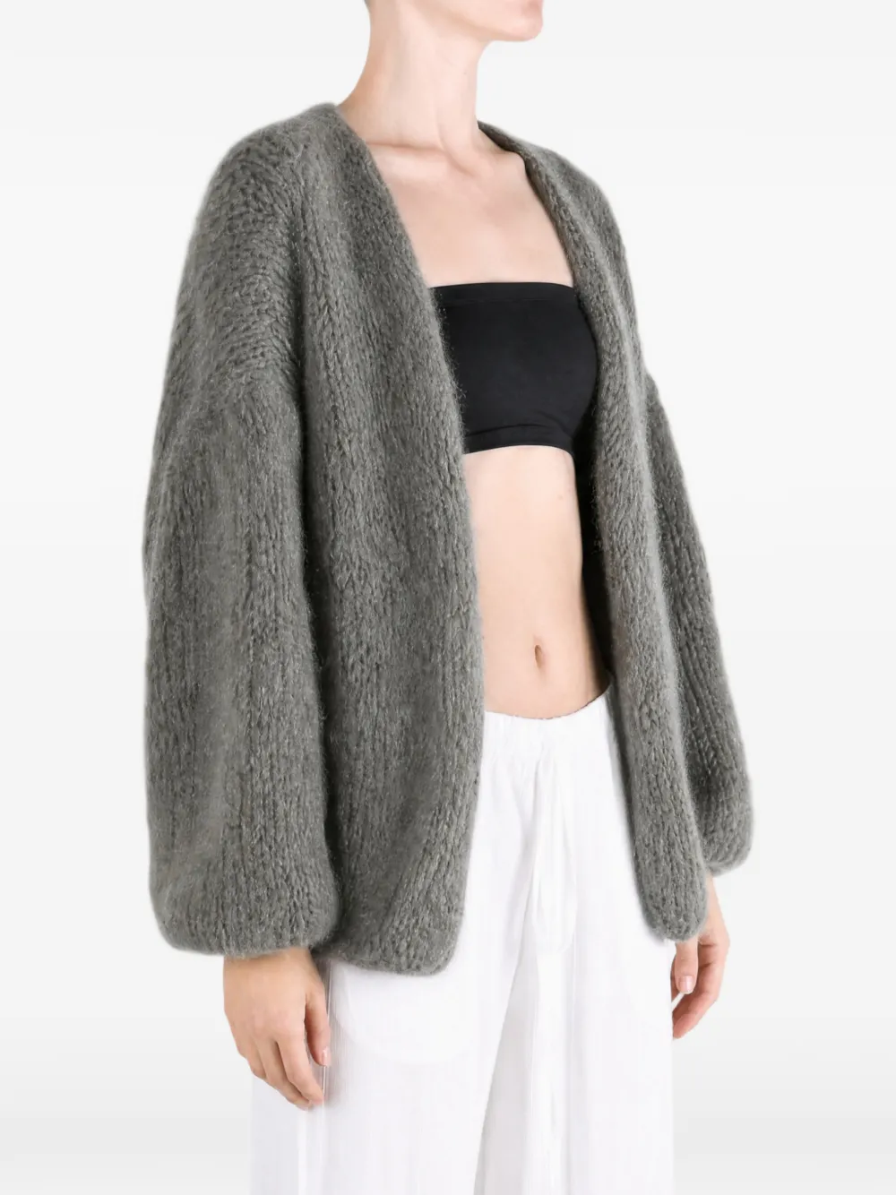 Casey Grofgebreid vest Groen
