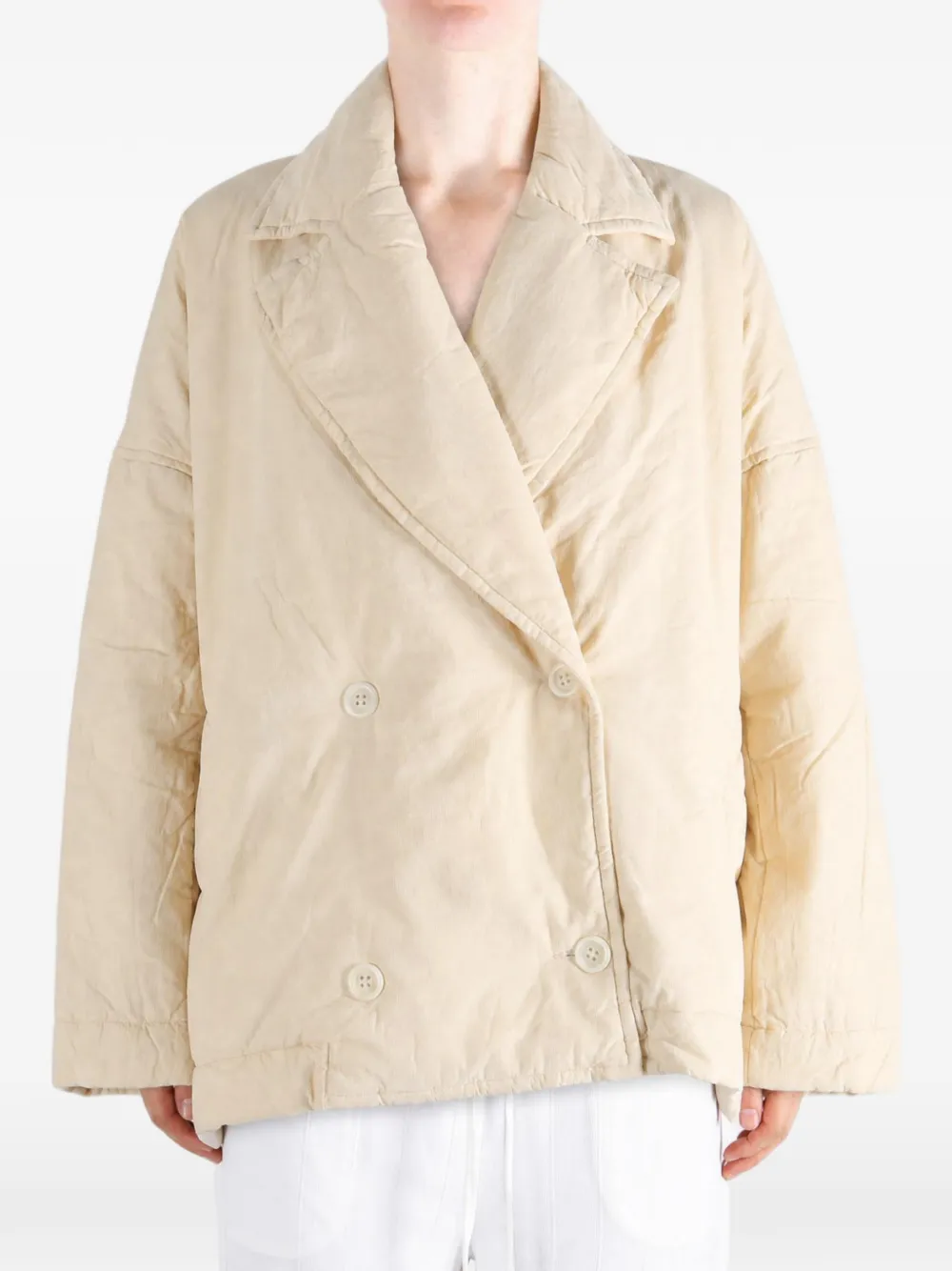 Casey Luna jack met dubbele rij knopen Beige