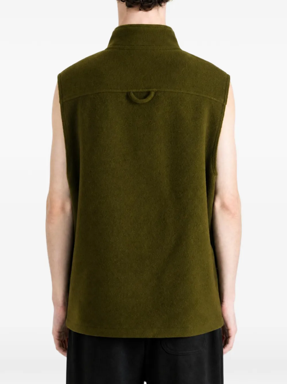 Rier Zip-up Fleece Gilet in Green, view 4