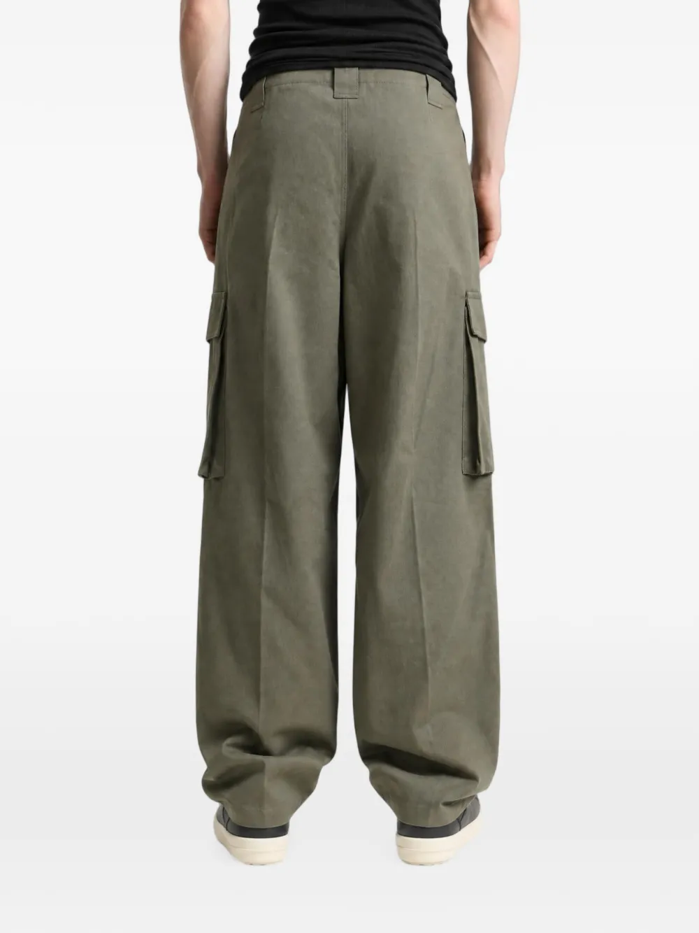 Rier Wide-leg Cargo Pants in Green, view 4