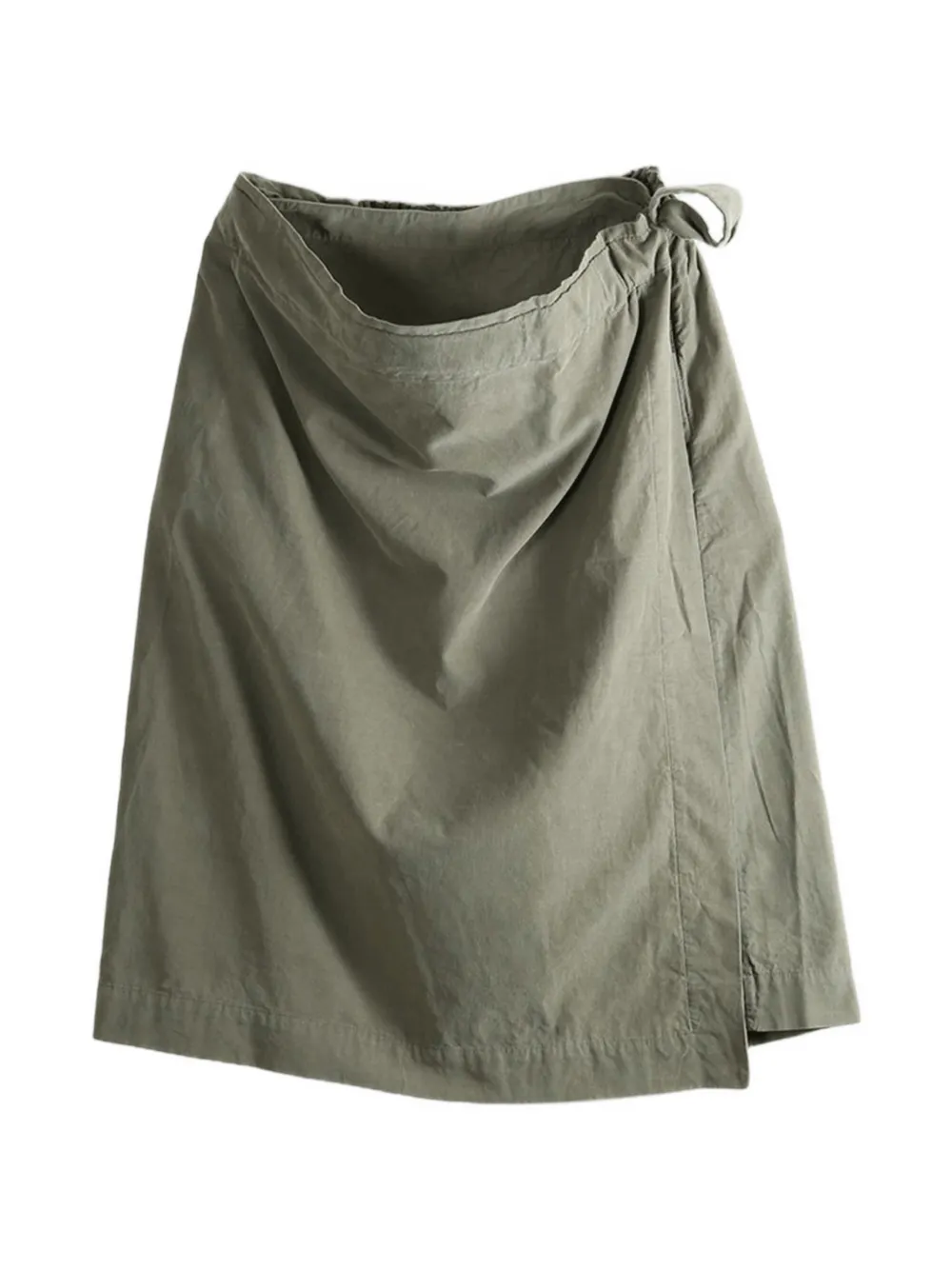 Casey Casey wrap-style drawstring midi skirt - Verde
