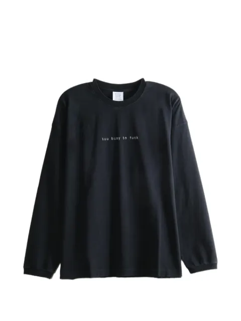 VETEMENTS slogan-print long-sleeve T-shirt