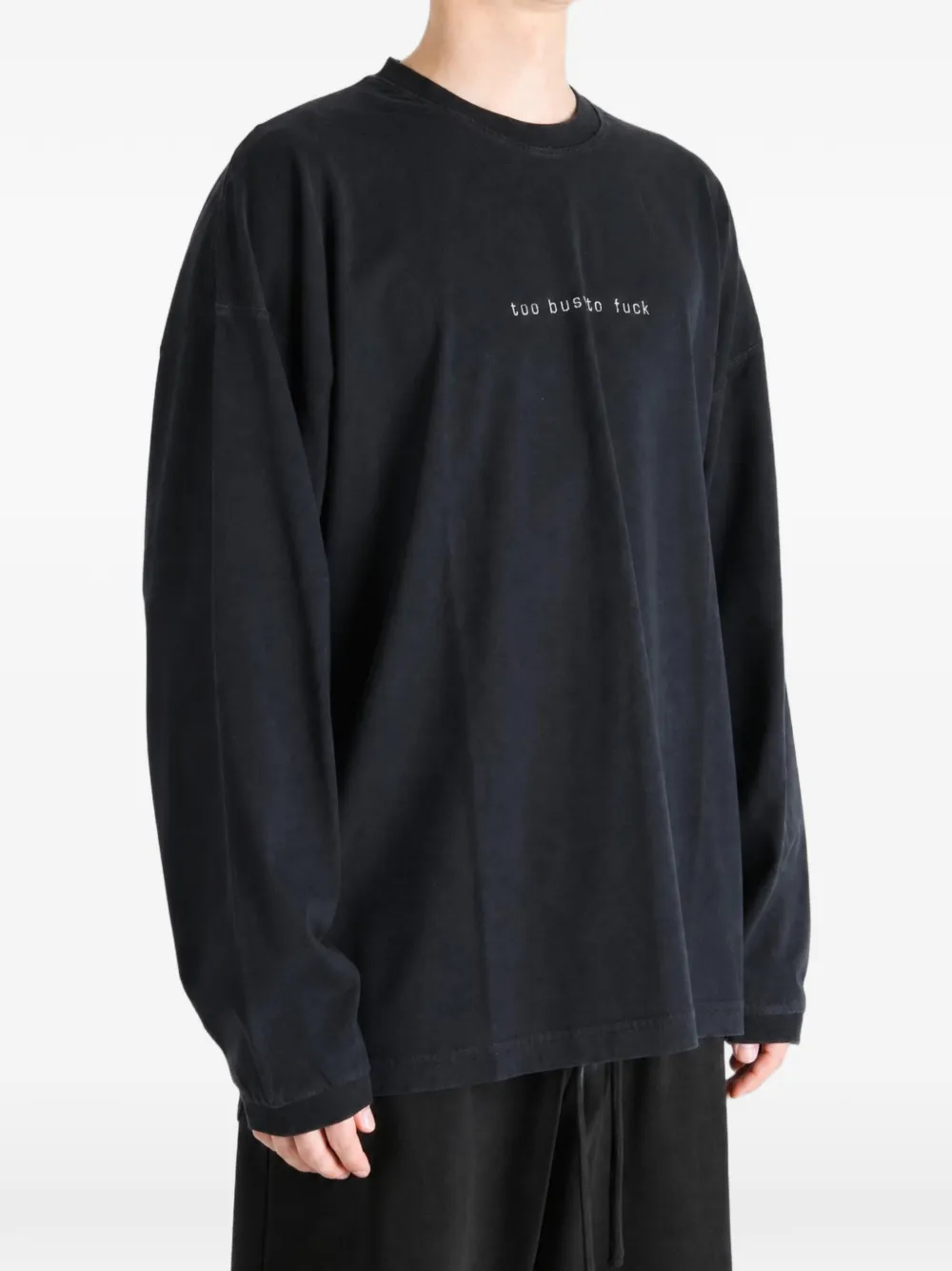 VETEMENTS T-shirt met tekst Zwart