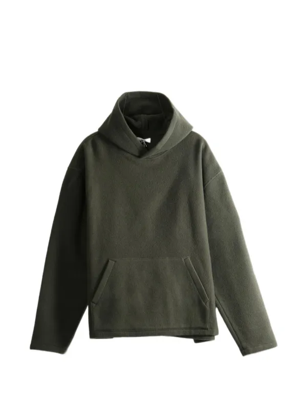 Rier Fleece Pouch-pocket Hoodie in Green