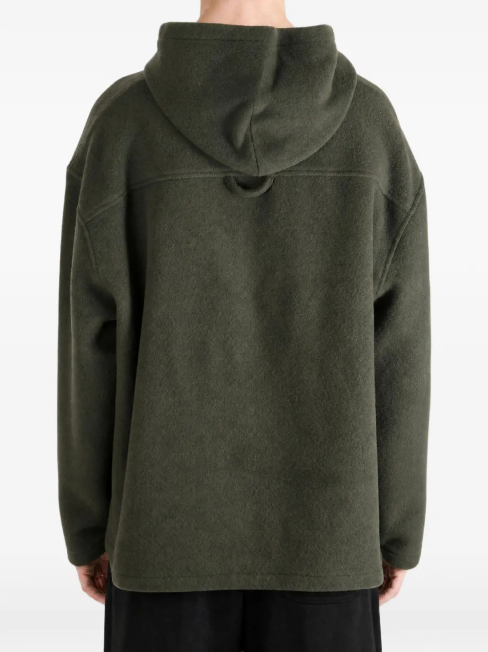 Rier Fleece Pouch-pocket Hoodie in Green, view 4