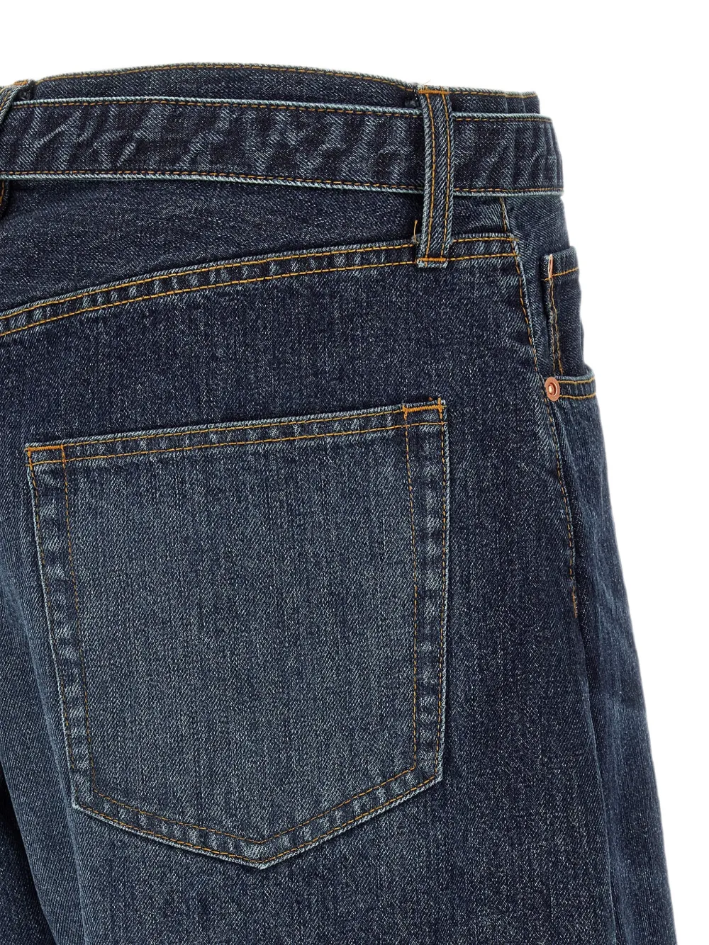 sacai Jeans met ceintuur Blauw