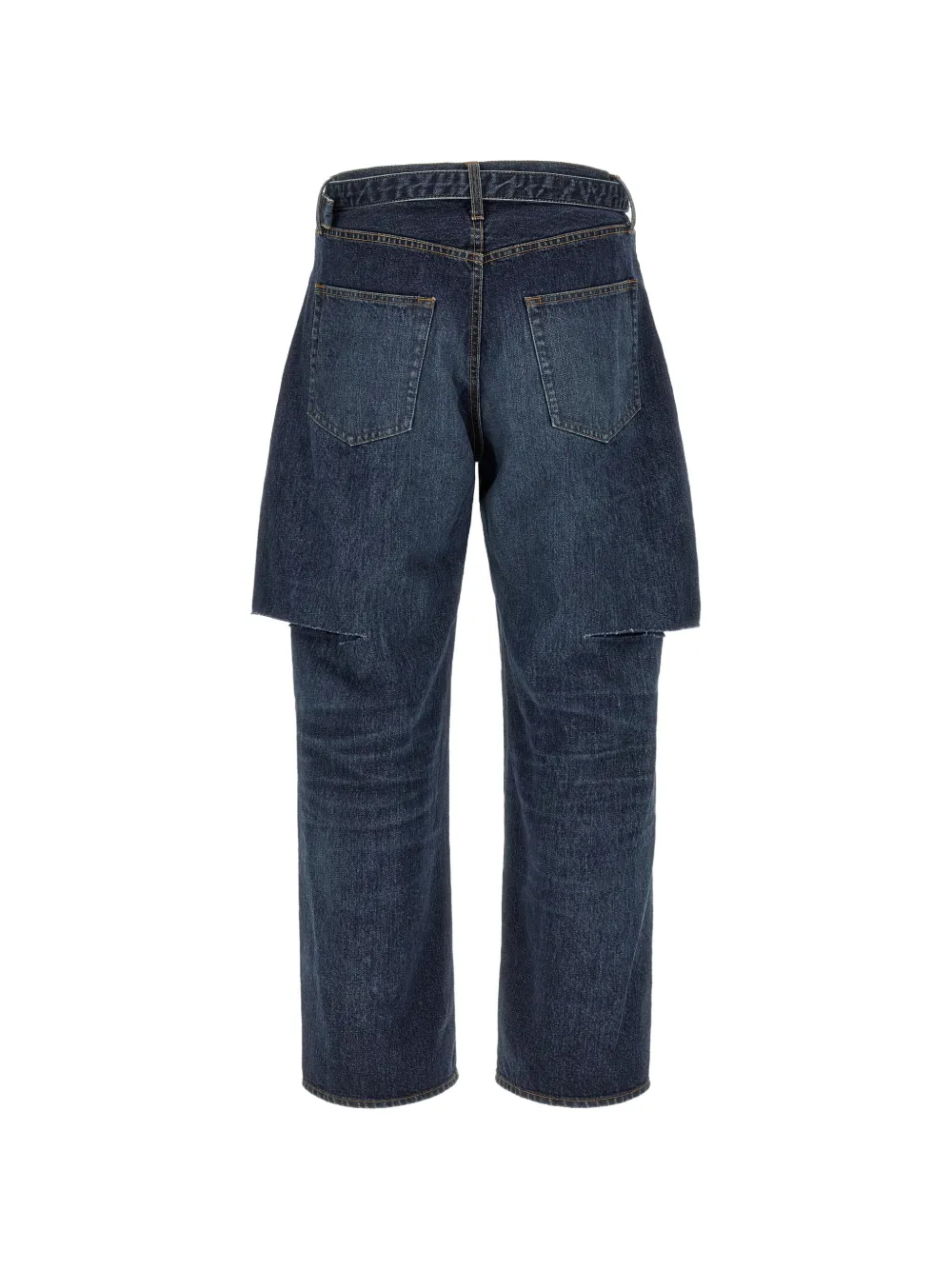 sacai Jeans met ceintuur Blauw
