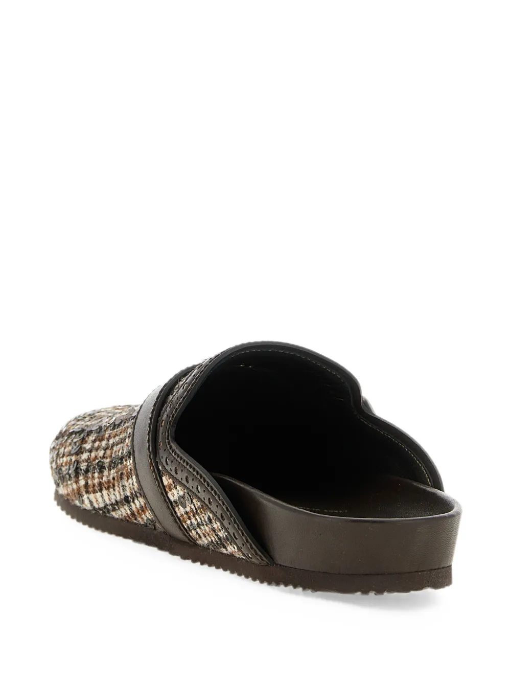 Brunello Cucinelli Dazzling houndstooth-pattern sequin-embellished mules Bruin