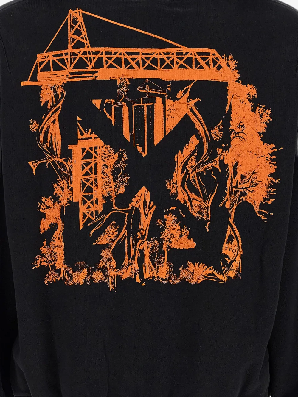 Off-White City Nature katoenen hoodie Zwart