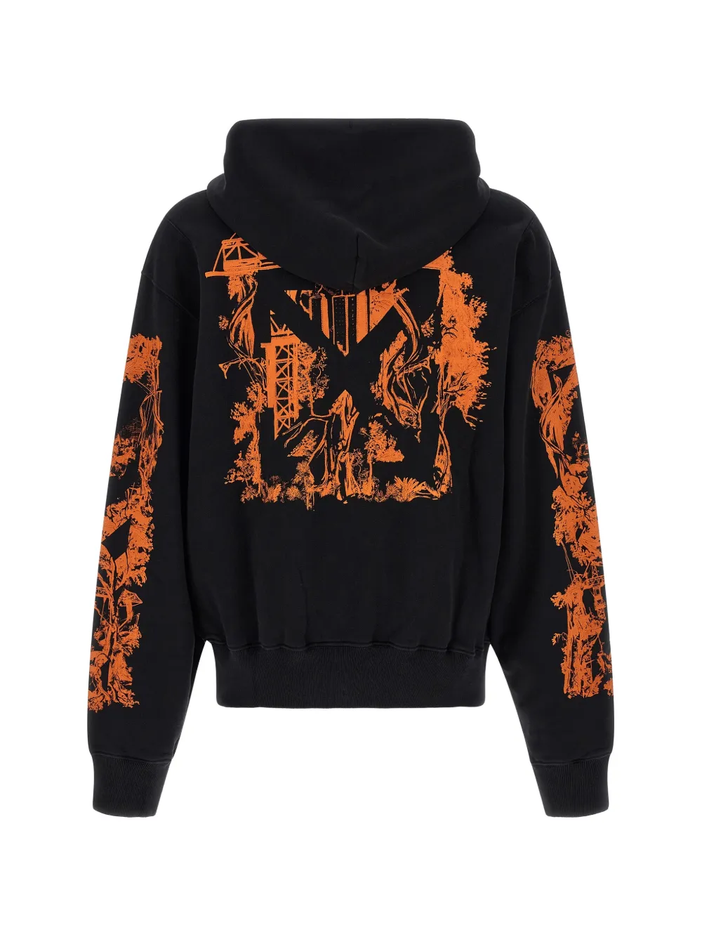 Off-White City Nature katoenen hoodie Zwart