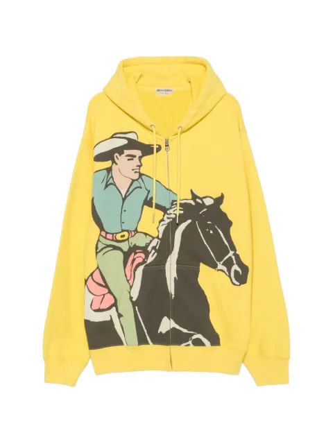 JW Anderson cowboy-print zip-up hoodie