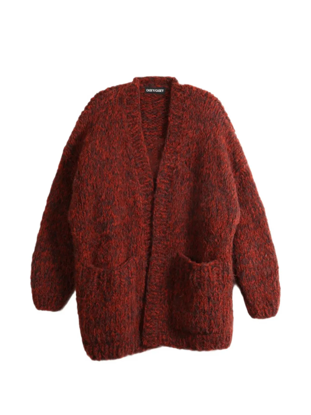 Casey Casey Elsa brushed-knit patch-pocket cardigan - Braun