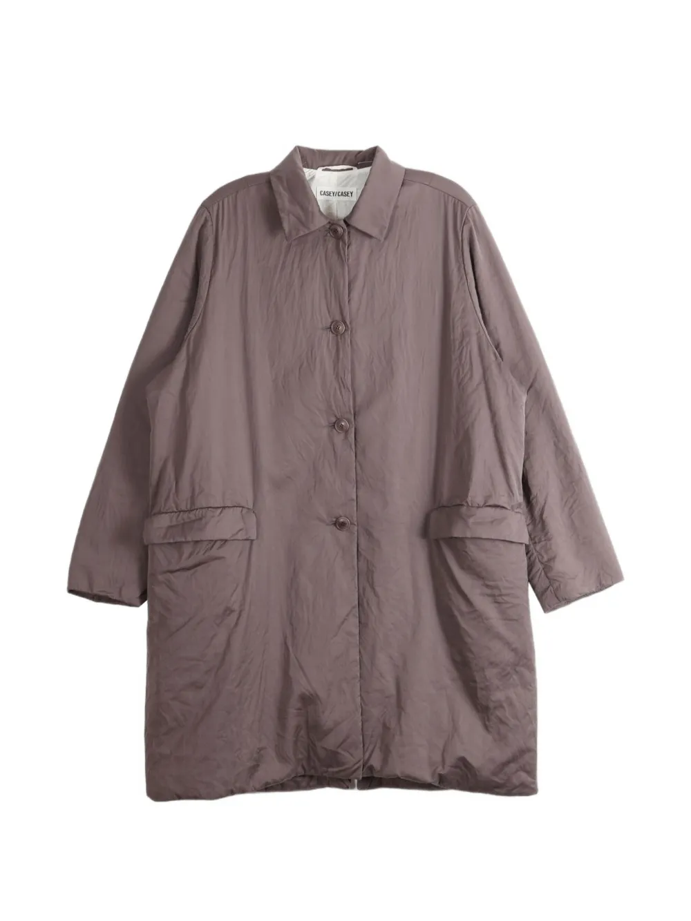 Casey Casey button-fastening flap-pocket coat - Braun