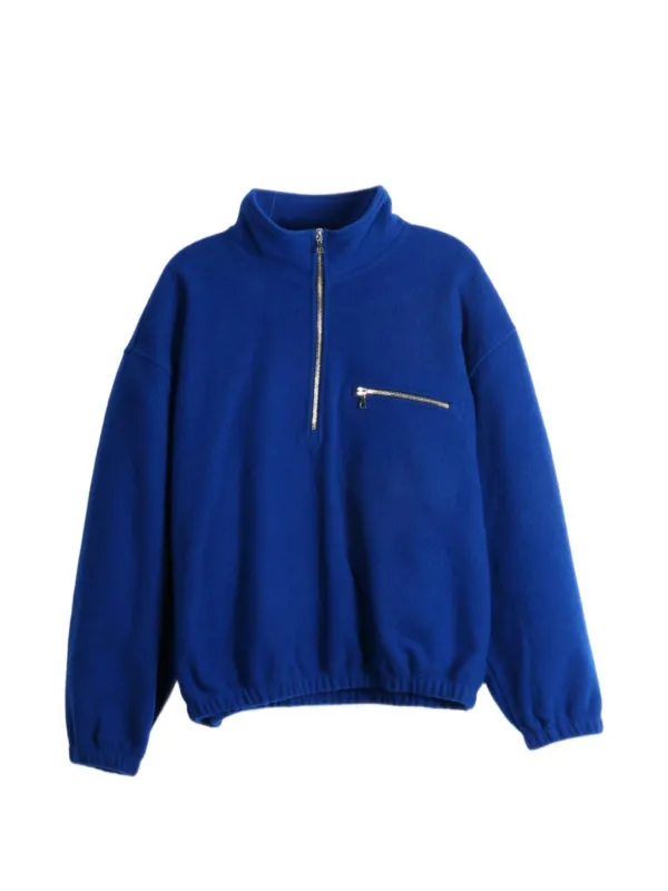 Rier Zip-up Fleece Sweatshirt in Blue