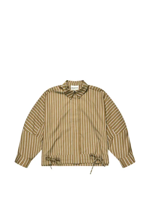 MUNTHE Loasta striped drawstring shirt