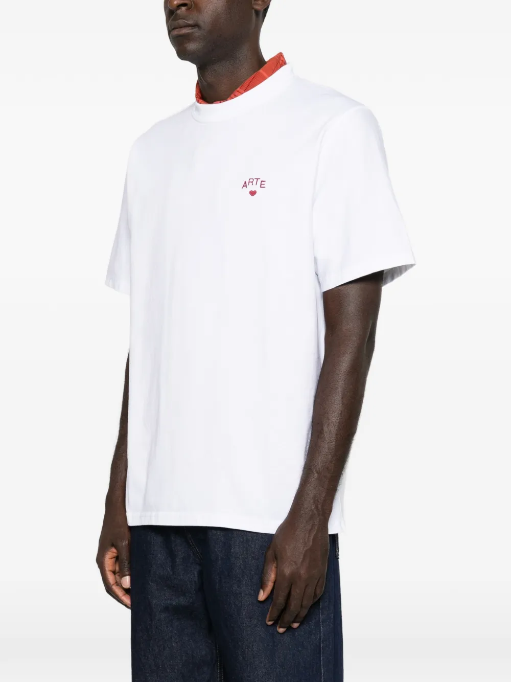 Arte Antwerp Cor T-shirt met geborduurd logo Wit