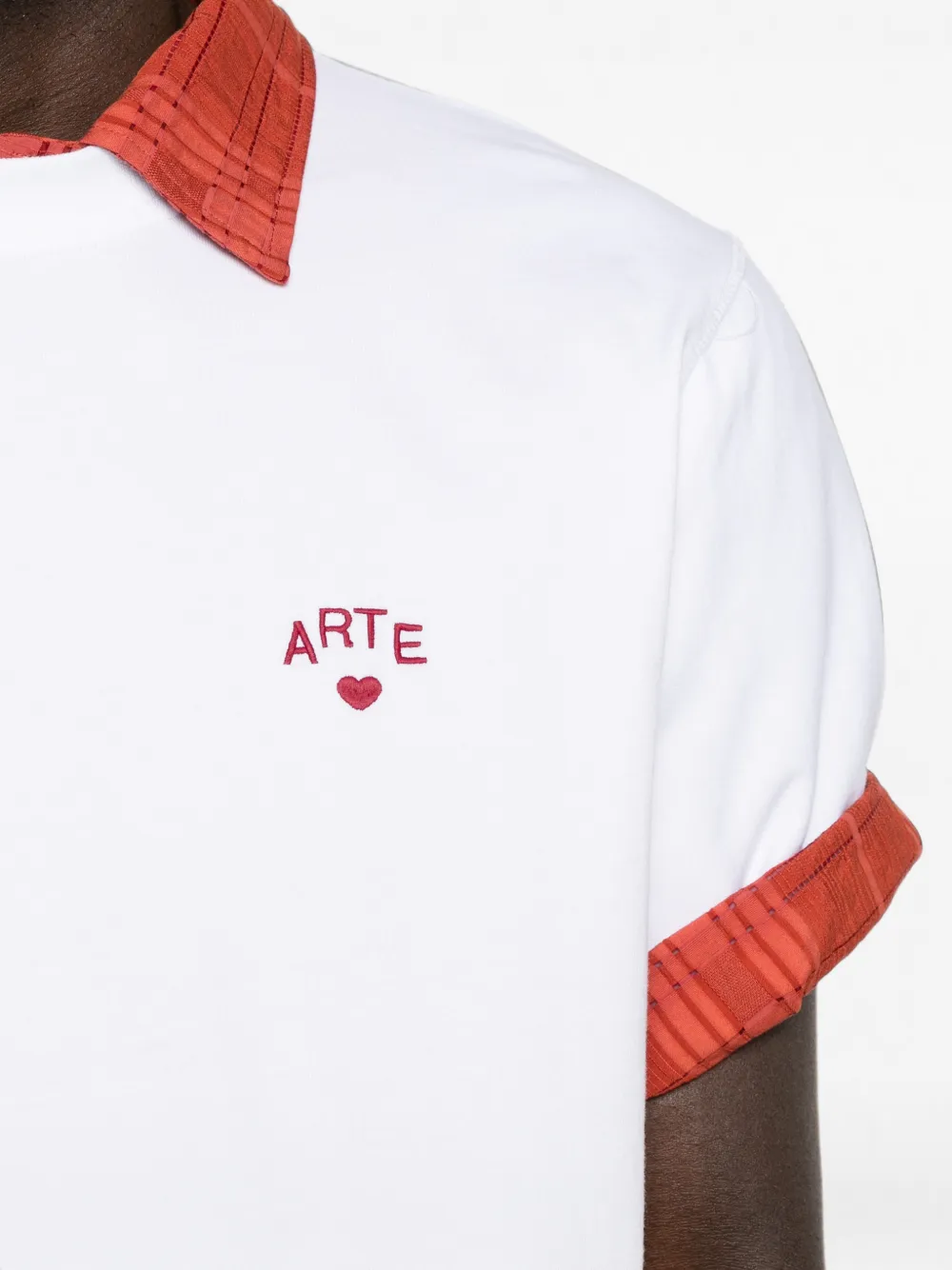 Arte Antwerp Cor T-shirt met geborduurd logo Wit