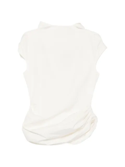 Magda Butrym draped cap-sleeve blouse