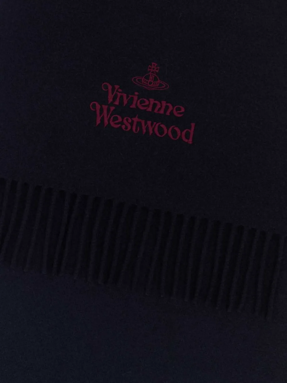 Vivienne Westwood Sjaal met geborduurd logo Blauw