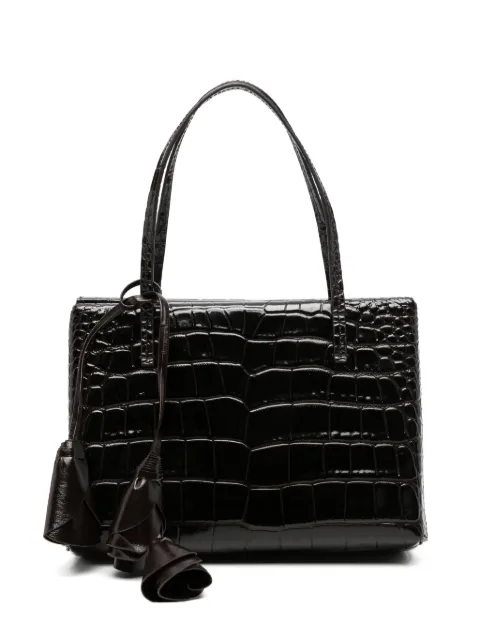 Magda Butrym croc-effect floral-pendant tote bag