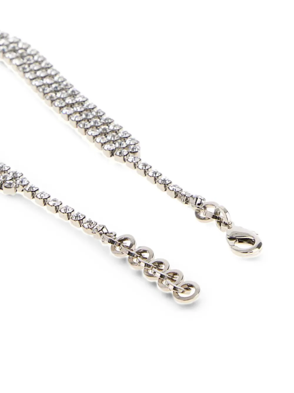 Alessandra Rich Crystal-embellished Necklace in Silver, view 3
