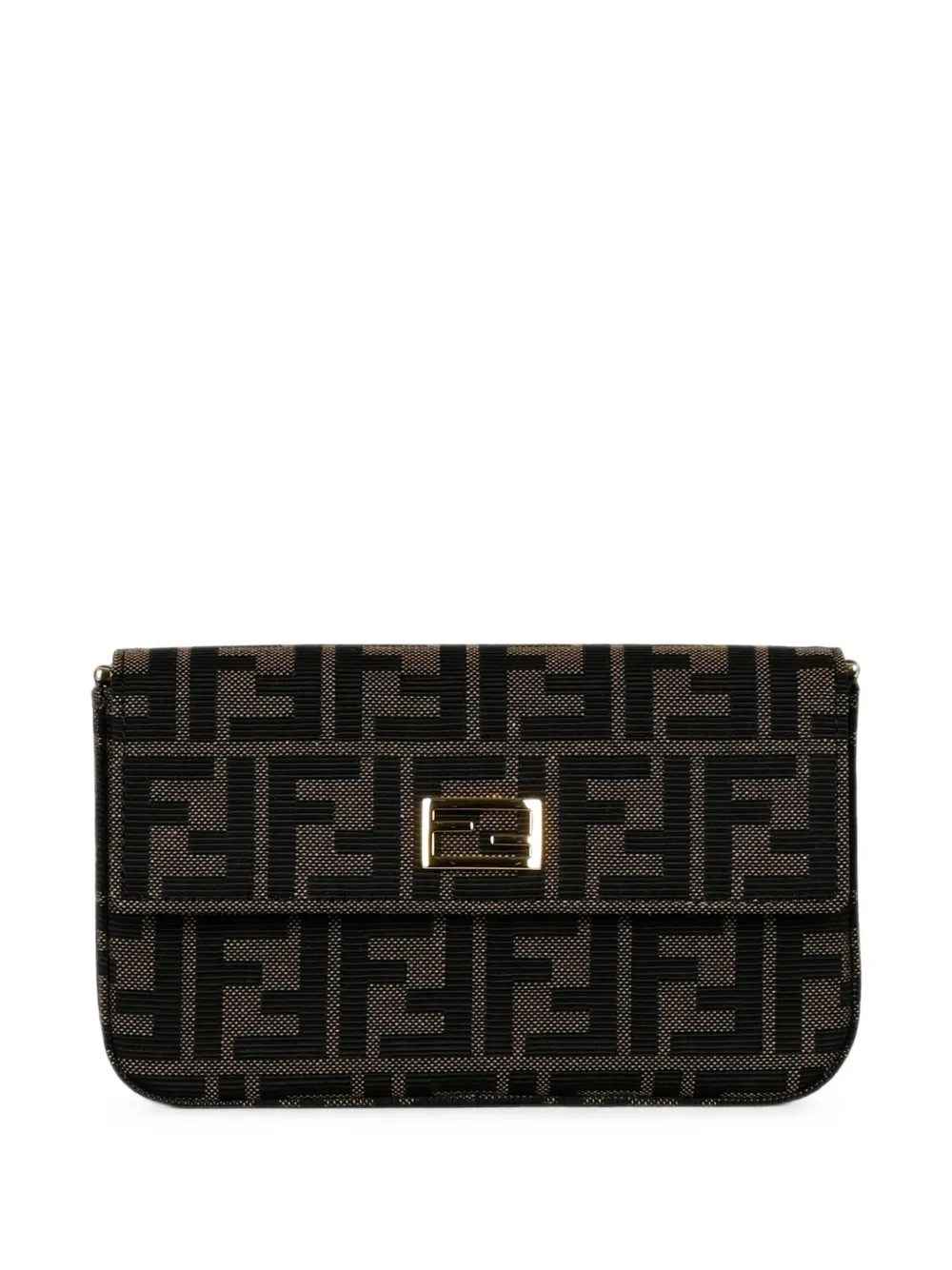 FENDI Clutch con motivo Zucca FF - Nero