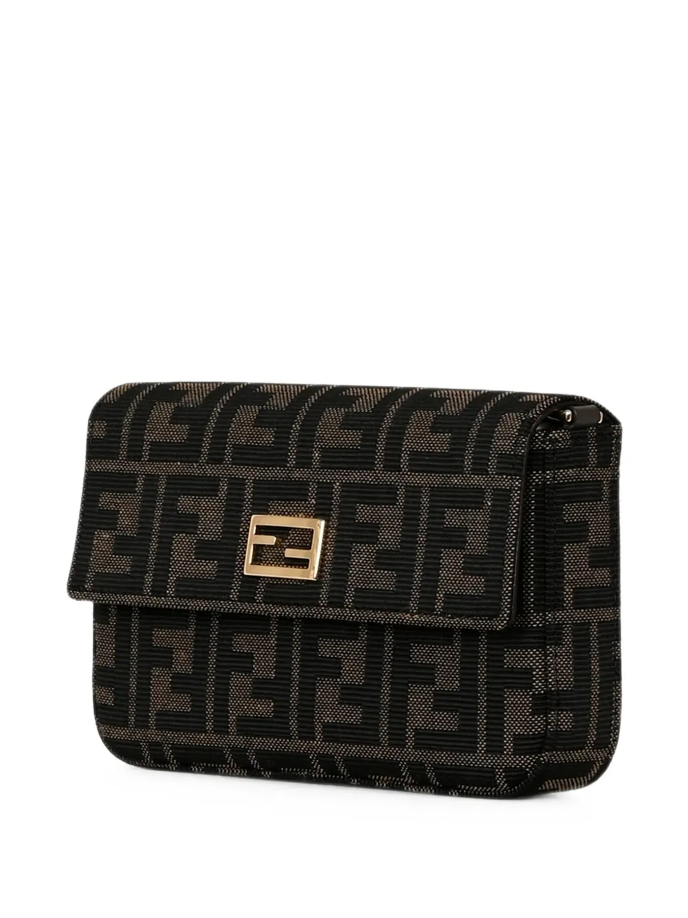 FENDI Zucca clutch met FF-patroon Zwart